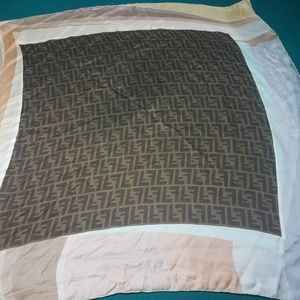 Fendi FF Logo 24 x 24 Silk Scarf
